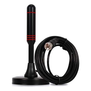 Imagem de Antena Digital para Tv Conversor Hdtv Uhf cabo 3 Metros com Base Magnética Interna e Externa