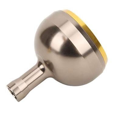 Imagem de VGEBY Carretel de alça de pesca, 38 mm todo de metal para modificação do manípulo de roda de pesca para 2000-6000 modelos de molinetes giratórios (marrom)