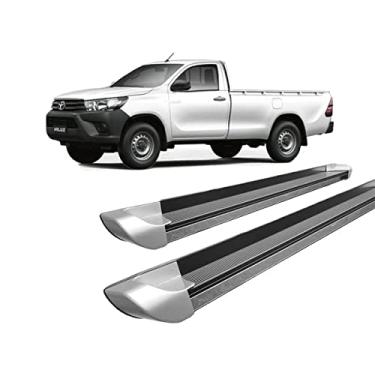 Imagem de Estribo Hilux 2016 a 2020 personalizado Prata Cabine Simples