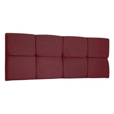 Imagem de Cabeceira Painel King 1,95m Nina Suede - Pallazio Cor Marsala