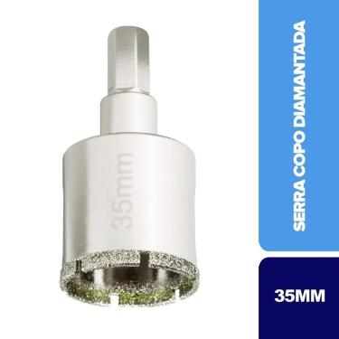 Imagem de Serra Copo Diamantada Cortag Porcelanato 35mm