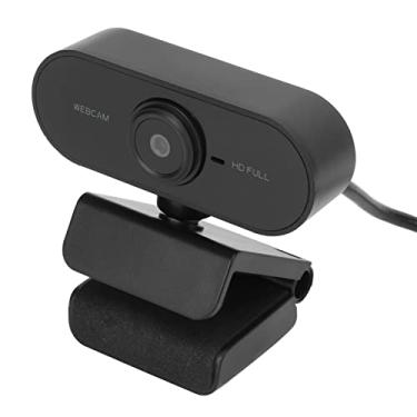 Imagem de Webcam HD 1080P, Microfone com cancelamento de ruído girado em 360 graus Interface USB 2.0 Design de base ajustável Câmera para videoconferência