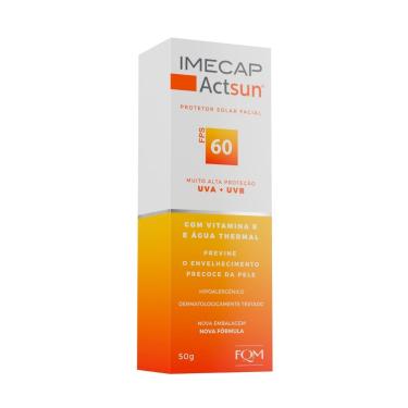 Imagem de Protetor Solar Facial Imecap Actsun FPS60 Sem Cor com 50g 50g