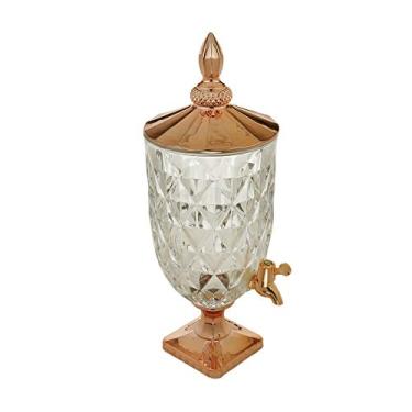 Imagem de Lyor SUQUEIRA DE CRISTAL ECOLÓGICO DIAMOND COM TAMPA E PÉ 5L TORNEIRA ROSÉ