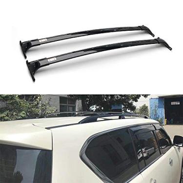 Imagem de UDP 2 peças de rack de trilho de teto barras transversais bagagens bagagens bagageiro portador de alumínio adequado para Infiniti QX56 QX80 2011-2020