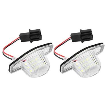 Imagem de Luz de placa de licença, 2 peças 18 LED esquerdo e direito lâmpada de luz de placa de carro para Honda Fit/Jazz 2002-2014
