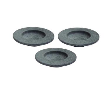 Imagem de Kit 3 Pratos Risoto Massa Chapéu Invertido Pedra Sabão 26Cm