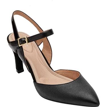 Imagem de Rockport Women's Total Motion Sheehan 2 Piece Slingback Sandal Black Leather 7 M