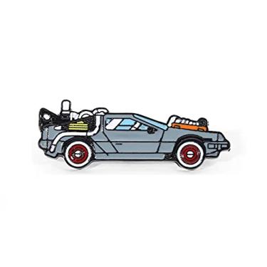 Imagem de DeLorean Carro para Fãs de Volta para o Futuro Emblema Esmaltado Duro Presente para Mochila Bolsa Jaqueta, Aço inoxidável, Não conhecido