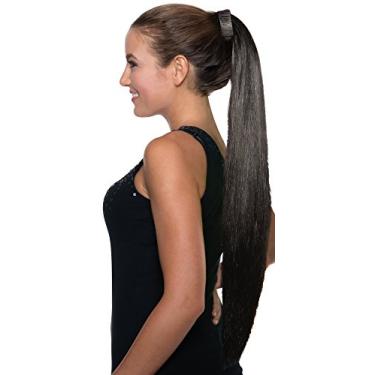 Imagem de Rubie's Rabo de pônei feminino de pressão, preto, tamanho único