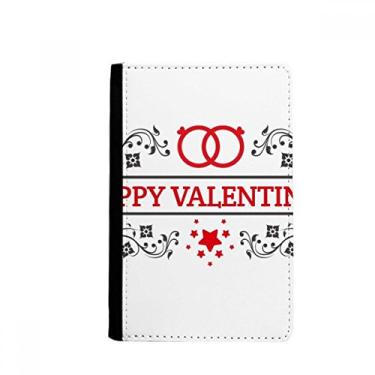 Imagem de Porta-passaporte vermelho preto feliz dia dos namorados Notecase Burse capa carteira porta-cartão, Multicolor