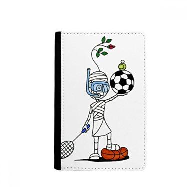 Imagem de Sports Mummy Horus Soccor Balls Porta-passaporte Notecase Burse Carteira Capa Cartão Bolsa, Multicolor