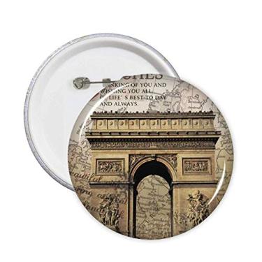 Imagem de Arco do Triunfo Melhor Paris Broche Emblema Botão Decoração Acessório 5 peças