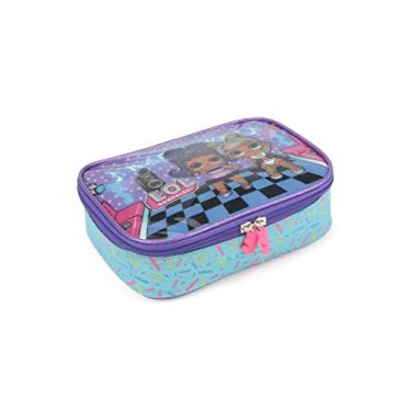 Imagem de Estojo escolar feminino Infantil boneca LOL 100 lapis (AZUL)