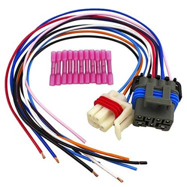 Imagem de Kit de transmissão de pigtail para GM 4 velocidades automático 1995 a 2004 4L60e 4L80e WPTRK30, transmissão de fio de pigtail neutro segurança de alcance de luz inversa PRNDL sensor interruptor 7 fios