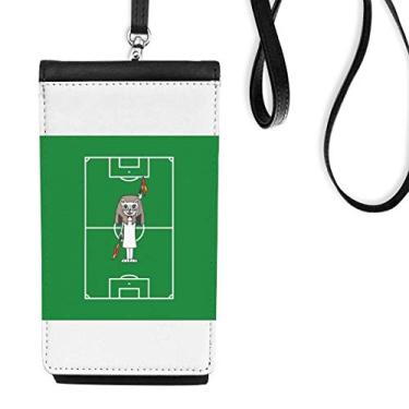 Imagem de Offside Bandeira de árbitro Gato Mamãe árbitro Bolsa para celular para pendurar bolso preto