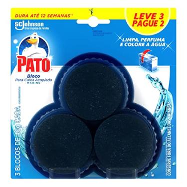 Imagem de Pato Desodorizador Sanitário Caixa Acoplada Marine, Limpeza Banheiro, Leve 3 Pague 2, 40g