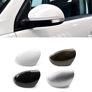 Imagem de JESYMBX Para VW Tiguan 2009-2017 Sharan 2012-2019 tampa do espelho retrovisor lateral da porta do carro tampa da casa esquerda e direita branca