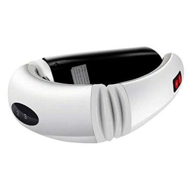 Imagem de EXCEART Massageador de Pescoço Massagem Cervical Massagem No Pescoço Sem Fio Pulso Elétrico Massagem No Pescoço Viagem para Ombro Perna Corpo Muscular Alá­vio da Dor Branco Sem Bateria