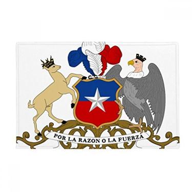 Imagem de DIYthinker Tapete de chão com emblema nacional do Chile Tapete antiderrapante para porta de banheiro