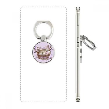 Imagem de Suporte de anel de telefone com cesta de lavanda, suporte ajustável para pintura de plantas