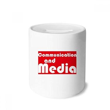 Imagem de DIYthinker Major Communication and Media Caixa de dinheiro vermelha de cerâmica para presente de cofrinho