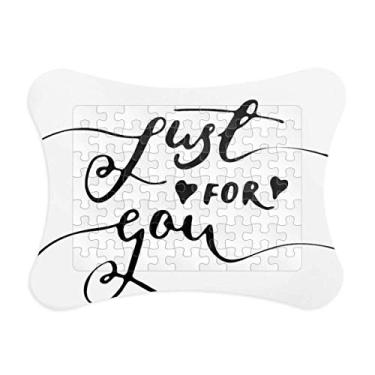 Imagem de Just for You — Moldura de quebra-cabeça de escrita à mão, jogo de cartas de papel para casa
