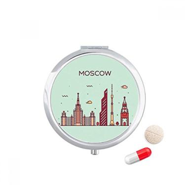 Imagem de Moscow Rússia Caixa de armazenamento de medicamentos com padrão de marco plano