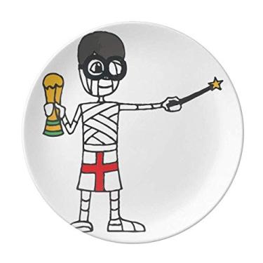 Imagem de Prato de troféu de futebol do Reino Unido de porcelana decorativa Salver louças de jantar