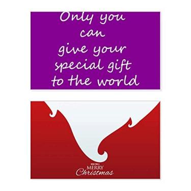 Imagem de You Can Give Gift World Inspirational Holiday Holiday Merry Christmas Parabéns Card Christmas Letter Message
