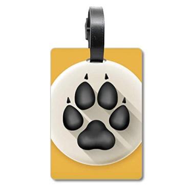 Imagem de Lovely Dog Gaws Bolsa de mala com estampa preta, etiqueta para cartão de bagagem