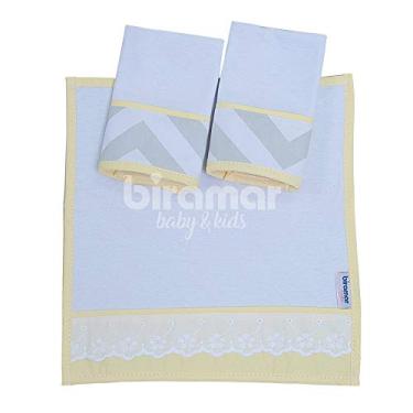 Imagem de Biramar Baby Boquinha Malha 3 Pcs Barrado Brooklyn Chevron Cinza/Amarelo Amarelo