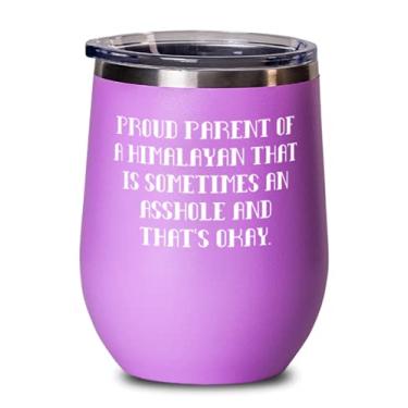 Imagem de Gato do Himalaia inadequado, pai orgulhoso de um Himalaia que às vezes é uma taça de vinho inspiradora para amantes de gatos de amigos