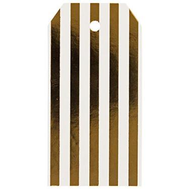 Imagem de Artigos para etiqueta de presente DIY Paracord Planet – Suprimentos de artesanato para etiquetas de presente e personalização – opções de etiqueta e cordão para amarrar (etiquetas retangulares – Folha dourada – 20 unidades)