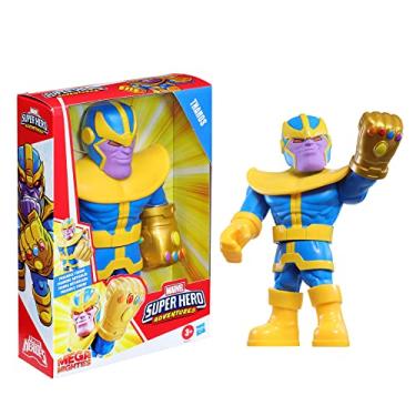 Imagem de Boneco Playskool Marvel Super Hero Adventures, Mega Mighties 25 cm - Thanos - F0022 - Hasbro, roxo