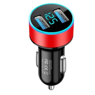 Imagem de Carregador Veicular Voltimetro Digital Usb Duplo 3.1 Amperes