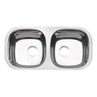 Imagem de Cuba Embutir Tramontina Isis 2c 34 Bl Inox Polido 72x34 Cm