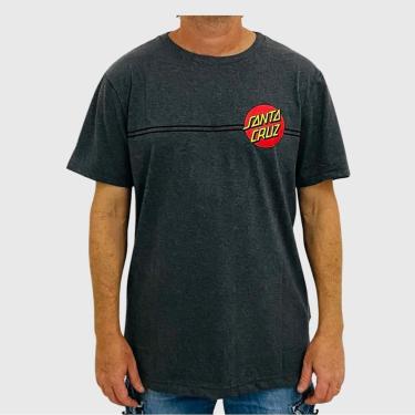 Imagem de Camiseta Santa Cruz Classic Dot Chumbo Mescla Masculina-Masculino