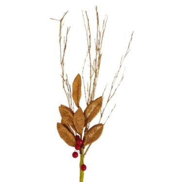 Imagem de Galho Decorativo Natal Bambu 65cm Cor Ocre 65cm