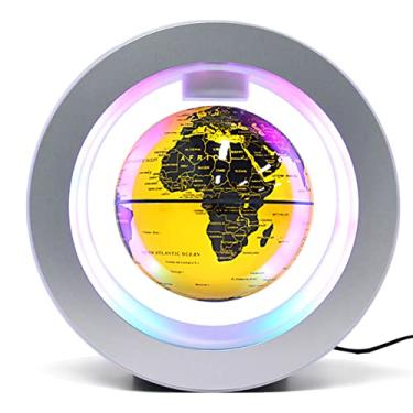 Imagem de CIADAZ Globo flutuante com LED Multicolor Base Criativo 6 Polegadas Anti Gravidade Magnética Levitação Mapa-múndi giratório para Crianças Presente Casa Escritório Mesa Decoração Demonstração de Ensino
