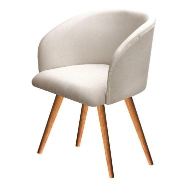 Imagem de Poltrona Atenas Cadeira Pé Madeira Palito Decoração Sala Recepção