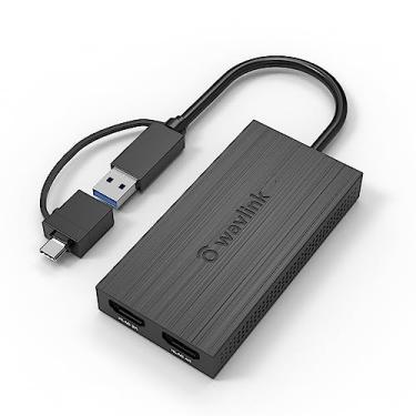 Imagem de WAVLINK USB 3.0 adapter USB C para dual HDMI 4K- Suporte 4K@30Hz e 1080p Display Output - USB A/USB C Input e Dual HDMI Port Output, Compatível com Mac M1/M2, Windows, ChromeOS, Android 7.1+