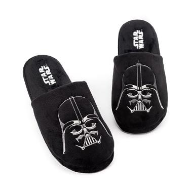 Imagem de Star Wars Pantufas Masculinas Darth Vader Dark Side Poliéster, Preto, 8-9