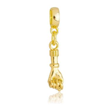 Imagem de Pingente Berloque Figa Figuinha Pandora Banhado a Ouro 18k - Premium