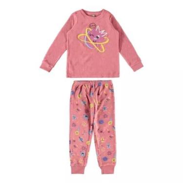 Imagem de Pijama Longo Infantil Unicórnio Rosa Malwee Kids - 1000103811