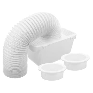 Imagem de Housoutil 1 Conjunto Kit Balde De Água Mangueira Secador Máquina Secagem Placa Parede Parte Plástico Branco Conector Interno
