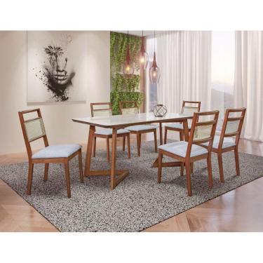 Imagem de Sala de Jantar Madeira Maciça com 6 Cadeiras 2,0x1,0 metros - Luna - Art Salas