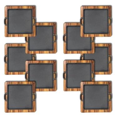 Imagem de Brasa Store, Kit 10 Tábuas De Churrasco e Porção Quadrada Com Chapas de Ferro Fundido