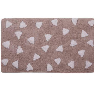 Imagem de Tapete de Banheiro Quarto Kids Infantil Bebe Algodão Retangular Vizapi Fun 70x120cm Bege Macadâmia