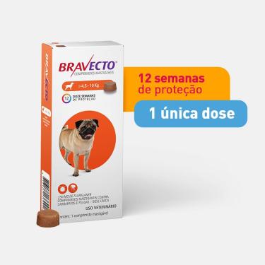 Imagem de Antipulgas e Carrapatos MSD Bravecto para Cães de 4,5 a 10kg (250mg)